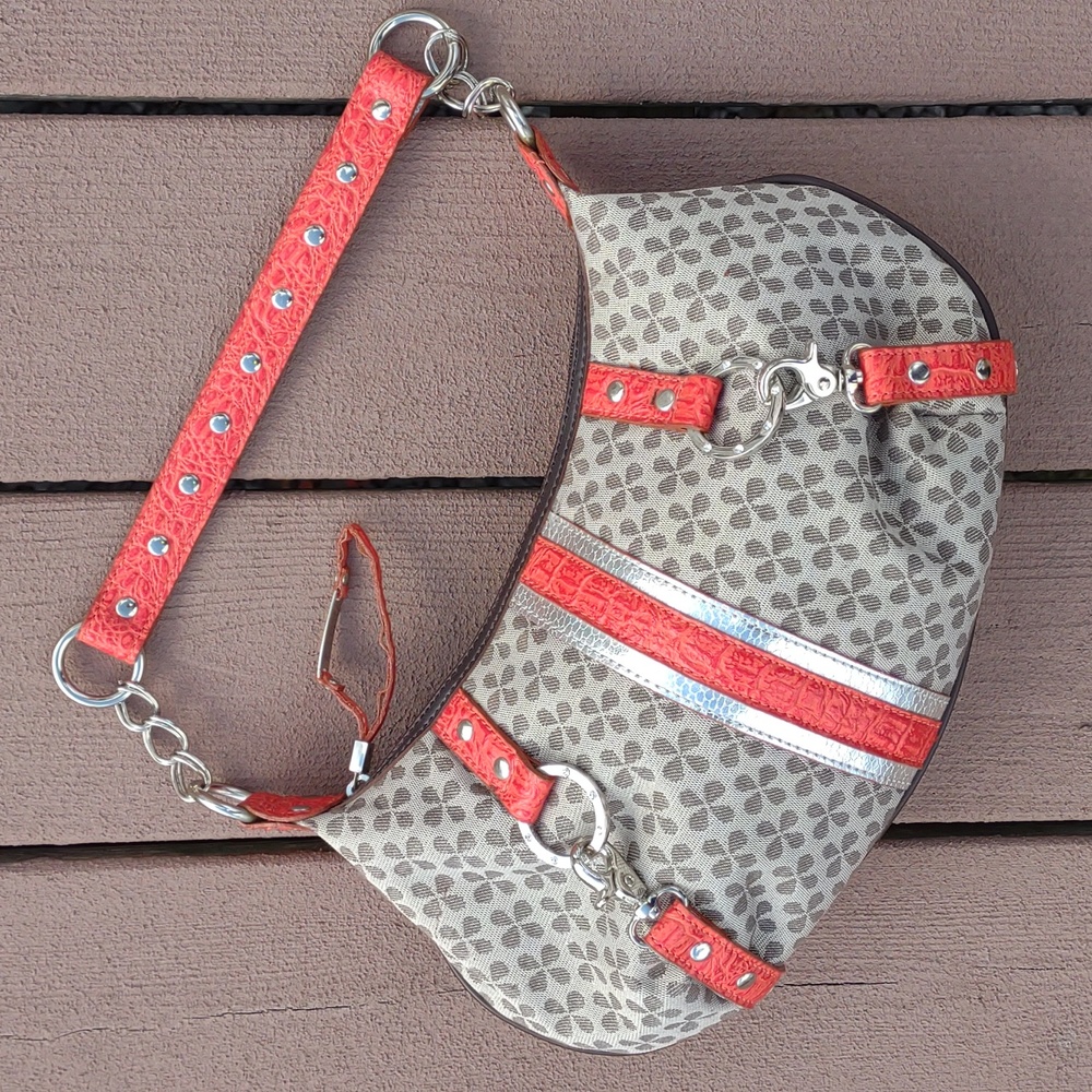Bag🩵VINTAGE🩵EMILIE M Hobo Purse with Chain Detail Shoulder Strap